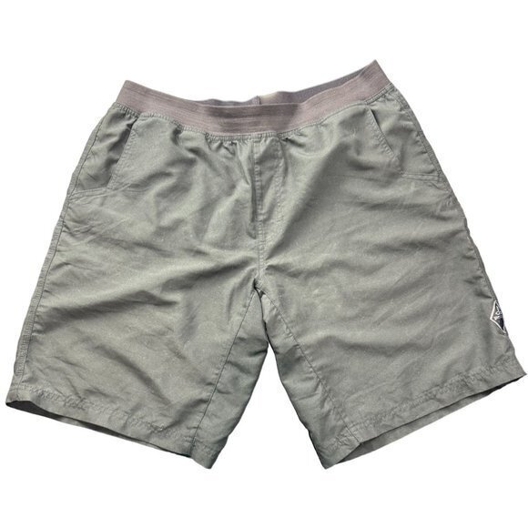 Prana Breathe Shorts Mens Sz L Green Logo Activewear Unlined‎ | G1 - Picture 1 of 6